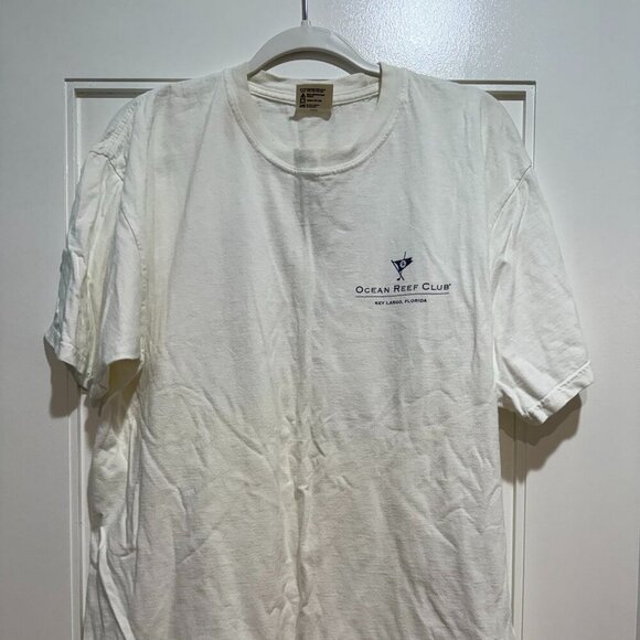 White Ocean Reef Florida TShirt, Size L - Picture 1 of 2